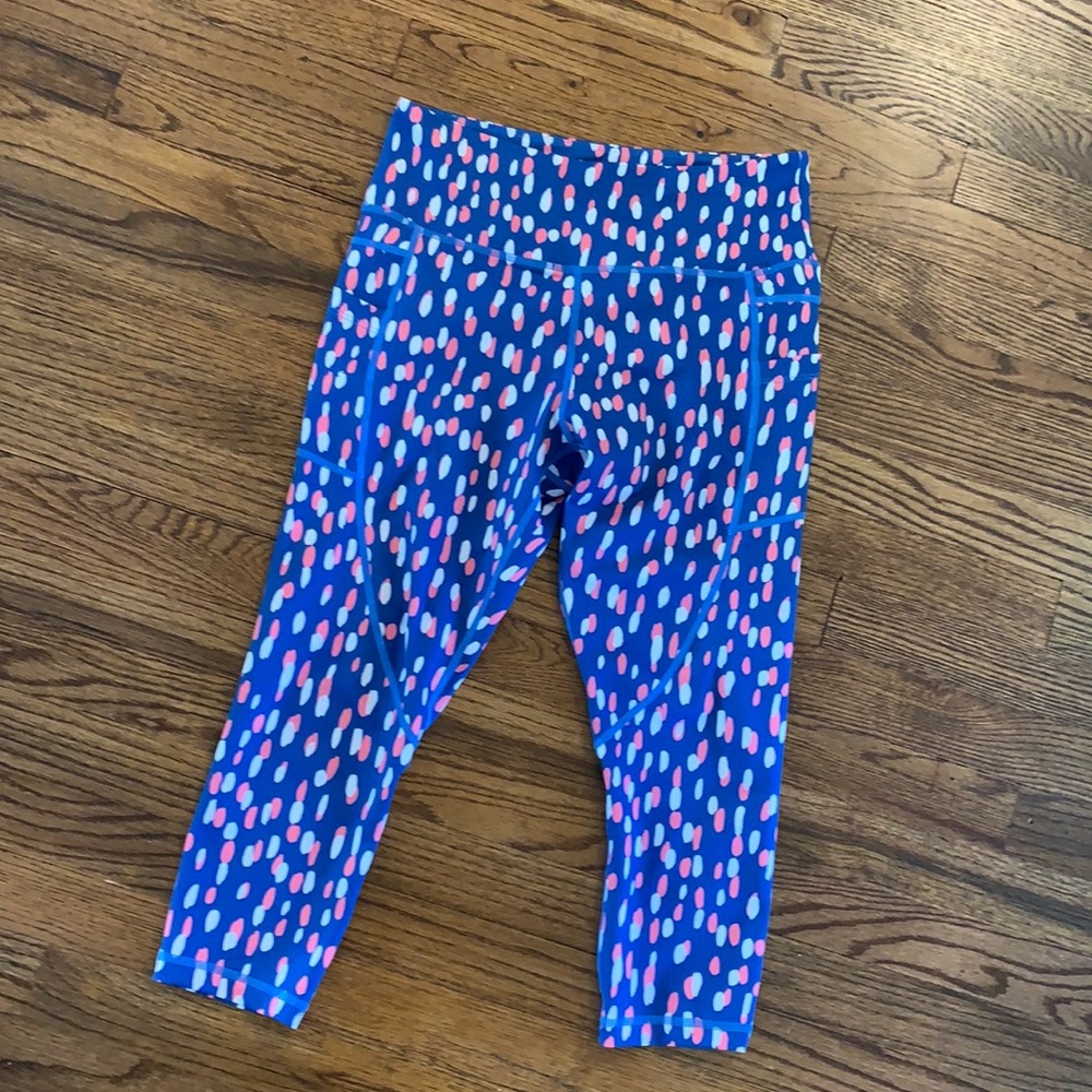Zyia Blue & Pink Patterned Leggings
